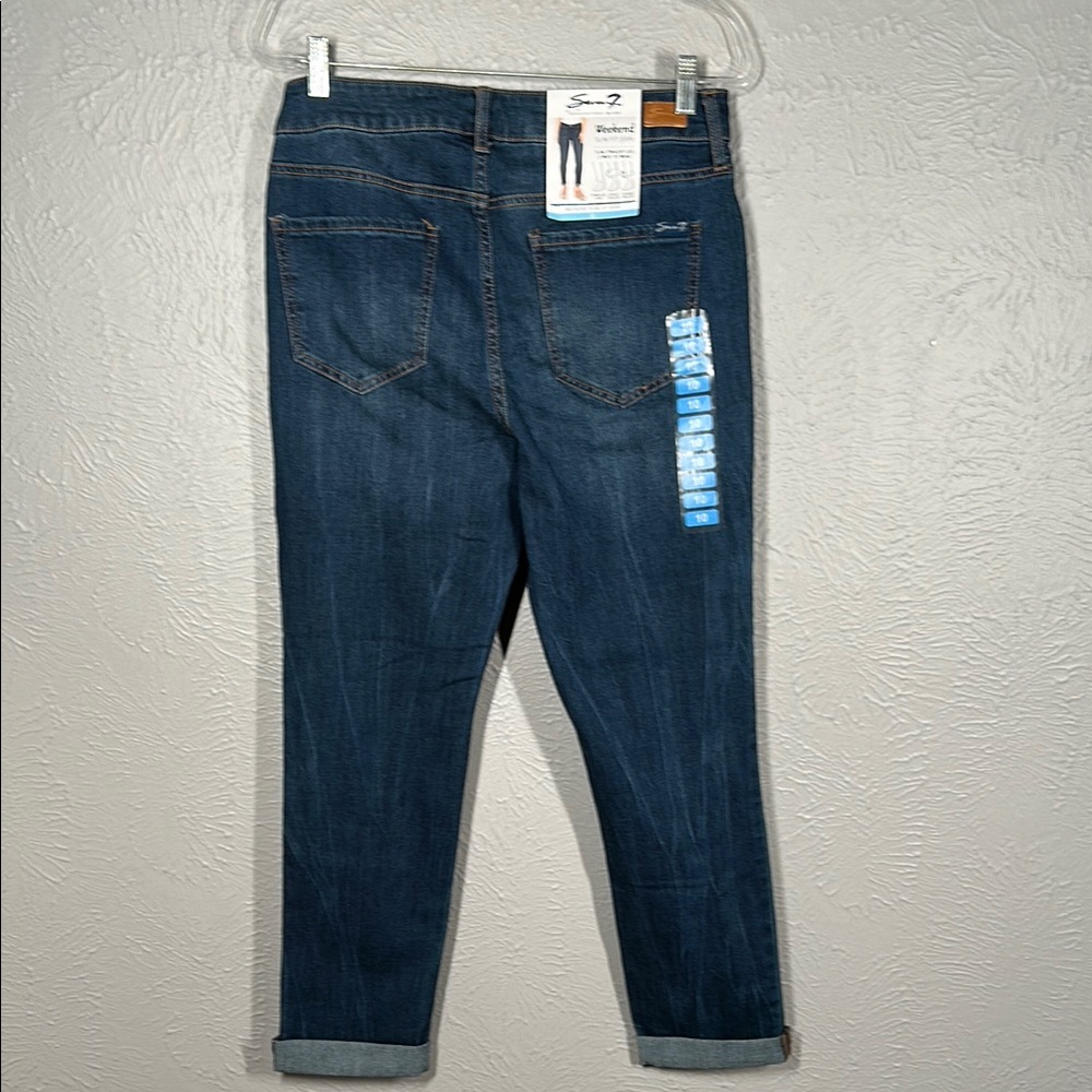 NWT Seven7 Weekend Slim Fit Dark Blue Jeans Women's Size 10 - Picture 10 of 11